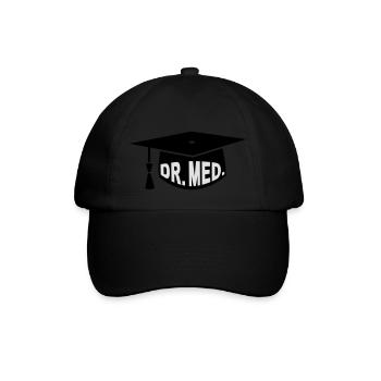 Docteur - Médecin - Médecins - cadeau - Mortier - Casquette classique - noir/noir - Devant
