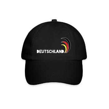 Deutschland - Baseballkappe - Schwarz/Schwarz - Vorne