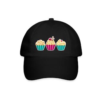 Cupcake - Muffin - Donut - Ice cream - chocolate - - Baseball Cap - black/black - Front
