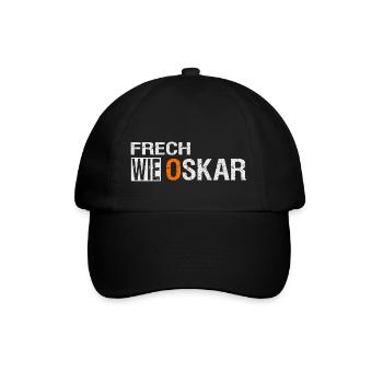 Frech wie Oskar - Baseballkappe - Schwarz/Schwarz - Vorne