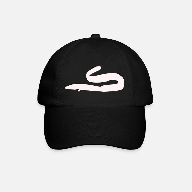 Aal weiss - Baseballkappe - Schwarz/Schwarz