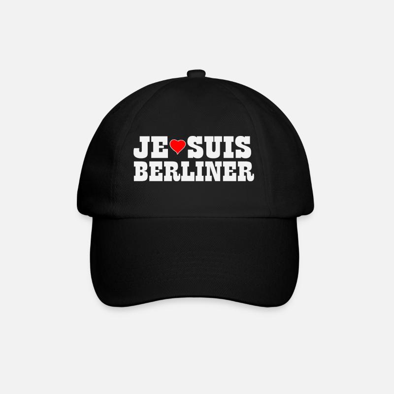 Berlin - Je Suis Berliner - Baseballkappe - Schwarz/Schwarz