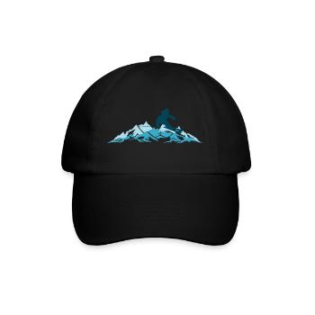 Winter - Skifahrer Berge Sport 2018 - Baseballkappe - Schwarz/Schwarz - Vorne