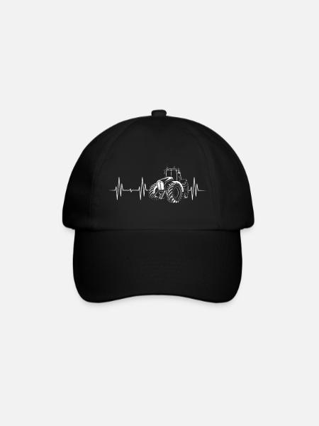 tracteur battement de cœur agriculteur pouls ecg icône - Casquette classique - noir/noir