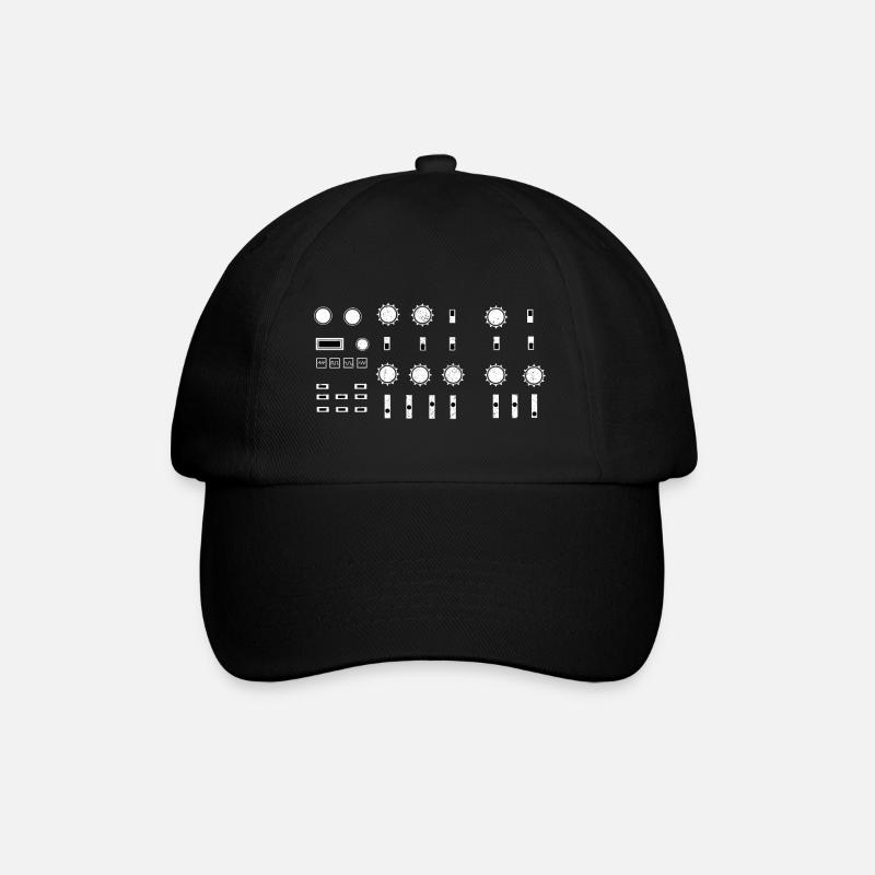 Synthesizer Synth Audio Analog - Baseball Cap - black/black