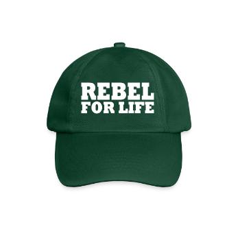 Rebel for life - Baseballkappe - Flaschengrün - Vorne