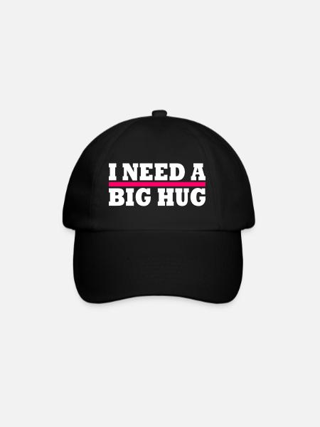 I need a big hug - Baseballkappe - Schwarz/Schwarz