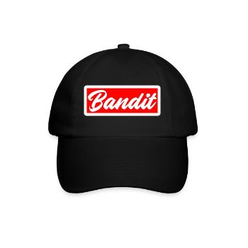 bandit thief crime criminal sticker hooligan gang - Baseball Cap - black/black - Front