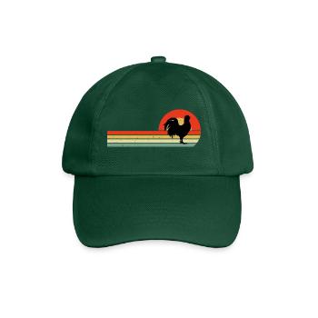 Amateur de poulet Aviateur Élevage Vintage Rétro - Casquette classique - vert bouteille - Devant