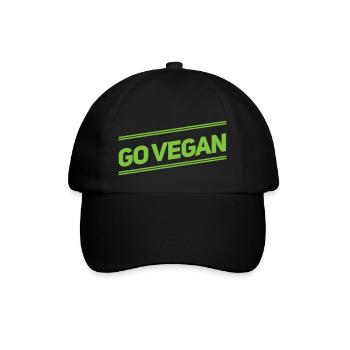 Devenez végétalien - Casquette classique - noir/noir - Devant