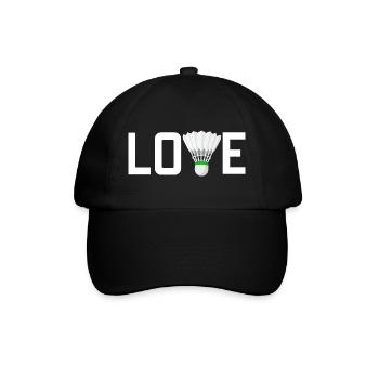 Badminton Liebe - Baseballkappe - Schwarz/Schwarz - Vorne