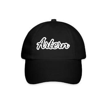 Artern - Textdesign mit Stadtnamen - Baseballkappe - Schwarz/Schwarz - Vorne