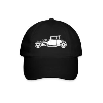 Icône Hot Rod Illustration de voiture ancienne icône graphique - Casquette classique - noir/noir - Devant