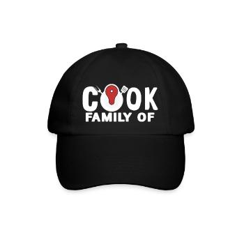 Family Of Cook Awesome Cooking Designs T-Shirt - Baseball Cap - black/black - Front