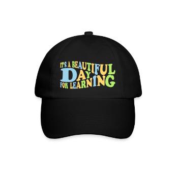beautiful day for learning - Baseballkappe - Schwarz/Schwarz - Vorne