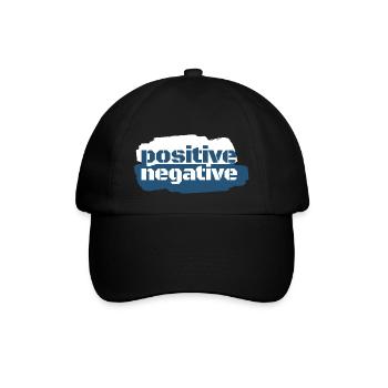 positive | negative – modern style - Baseballkappe - Schwarz/Schwarz - Vorne