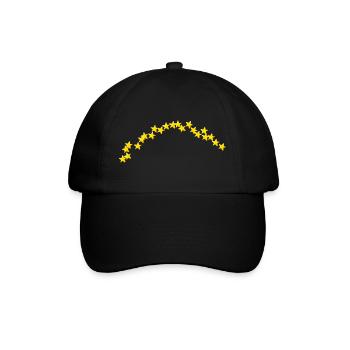 Stararc semicircle small 3D stars - Baseball Cap - black/black - Front