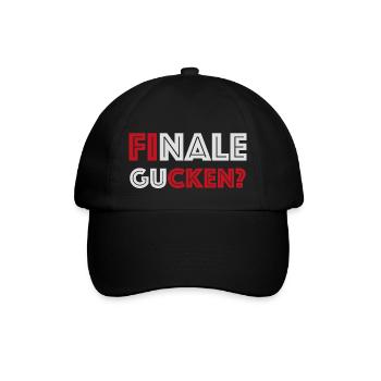 Finale Gucken | WM, Weltmeisterschaft, Fussball - Baseballkappe - Schwarz/Schwarz - Vorne