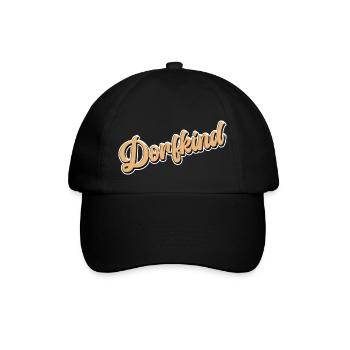 Dorfkind, Land, Eifel, Dorf, Spruch, fun - Baseballkappe - Schwarz/Schwarz - Vorne