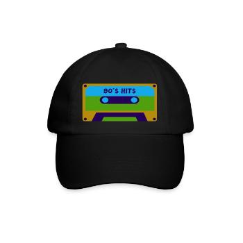 Cassette Music Recording Tape Salad - Baseball Cap - black/black - Front