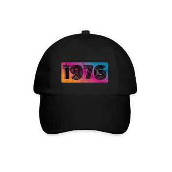 1976 - Baseballkappe - Schwarz/Schwarz - Vorne