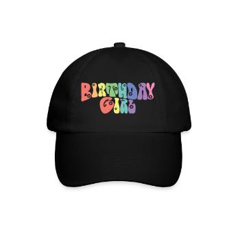 Birthday Girl - Groovy Retro Vintage - Fleurs - Casquette classique - noir/noir - Devant