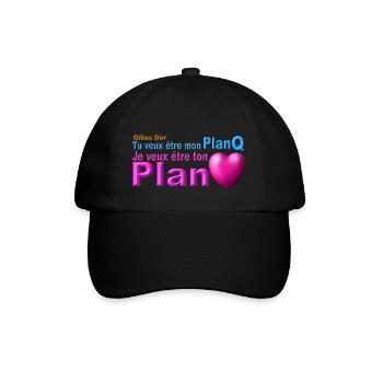 produit tu veux être mon plan Q ton plan coeur - Casquette classique - noir/noir - Devant