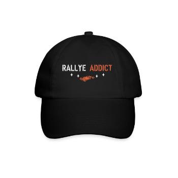 Rallye-Süchtiger - Baseballkappe - Schwarz/Schwarz - Vorne