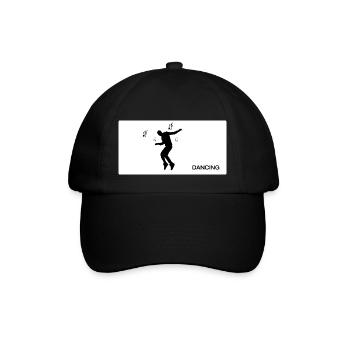 Dancing Dance Music - Baseballkappe - Schwarz/Schwarz - Vorne