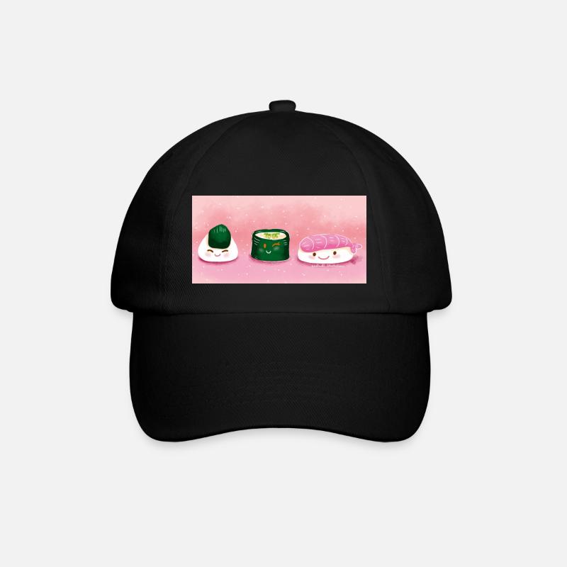Happy Sushi - Baseball Cap - black/black