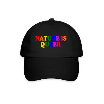 Nature is queer - Baseballkappe - Schwarz/Schwarz - Vorne