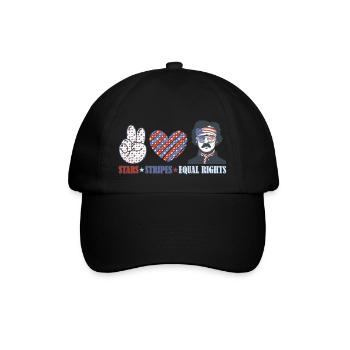Rayures étoilées et égalité - Casquette classique - noir/noir - Devant