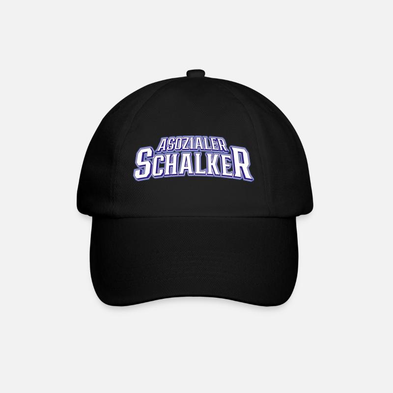 Asozialer Schalker | Gelsenkirchen Schalke - Baseballkappe - Schwarz/Schwarz