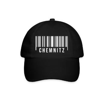 Erzgebirge Strichcode Chemnitz - Baseballkappe - Schwarz/Schwarz - Vorne