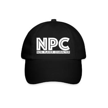 NPC | Non-player-character, Youtube, Influencer - Baseballkappe - Schwarz/Schwarz - Vorne