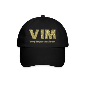 VIM - Very Important Mum - Baseballkappe - Schwarz/Schwarz - Vorne