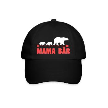 Mutter Mama Bär - Baseballkappe - Schwarz/Schwarz - Vorne