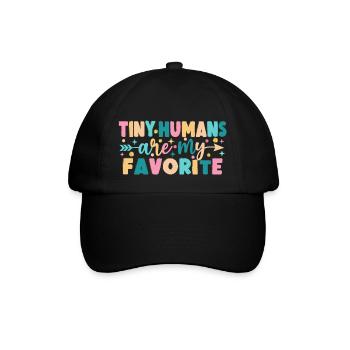 Winzige Menschen sind mein Favorit - Baseballkappe - Schwarz/Schwarz - Vorne