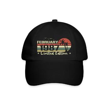 millésime de février 37e anniversaire né 1987 vibe - Casquette classique - noir/noir - Devant