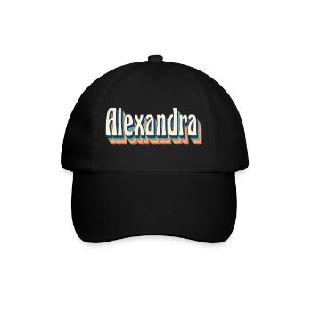 Alexandra t-shirt rétro vintage t-shirt cadeau - Casquette classique - noir/noir - Devant