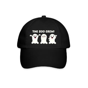 ghost boo crew - Baseballkappe - Schwarz/Schwarz - Vorne