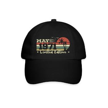 May Vintage 53rd Anniversary Born 1971 Vibe - Baseball Cap - black/black - Front
