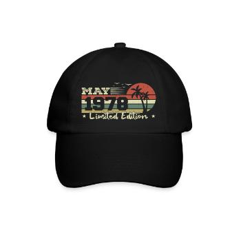 May Vintage 46th Anniversary Born 1978 Vibe - Baseball Cap - black/black - Front