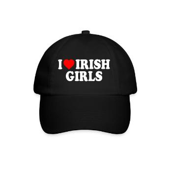 I love irish girls - Baseballkappe - Schwarz/Schwarz - Vorne