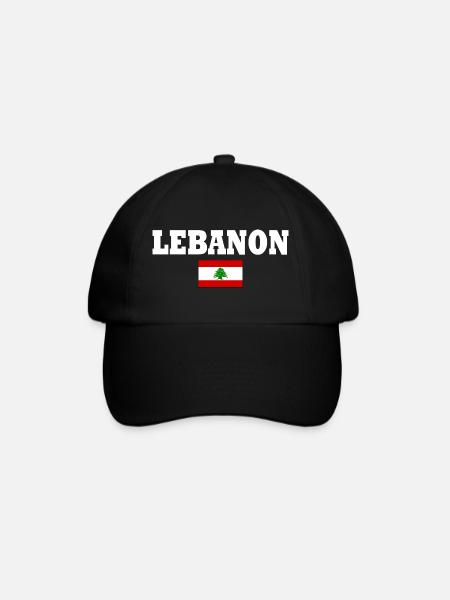 Libanon - Baseballkappe - Schwarz/Schwarz