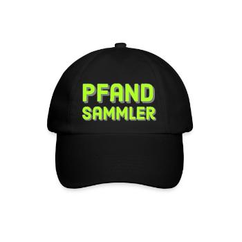 Pfandsammler - Baseballkappe - Schwarz/Schwarz - Vorne