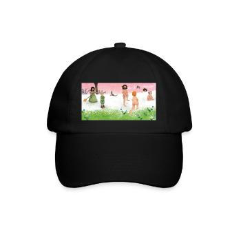 Die kleine Räubertochter - Baseballkappe - Schwarz/Schwarz - Vorne