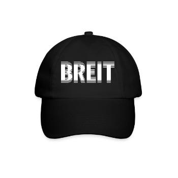 Breit Weiß by Falsches Design - Baseballkappe - Schwarz/Schwarz - Vorne
