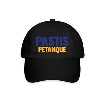 PASTIS PETANQUE Camping Apéro Vacances Beauf - Casquette classique - noir/noir - Devant