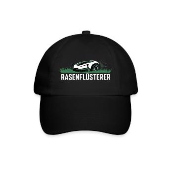 Rasenflüsterer Garten Rasenmäher Rasenflüsterer - Baseballkappe - Schwarz/Schwarz - Vorne